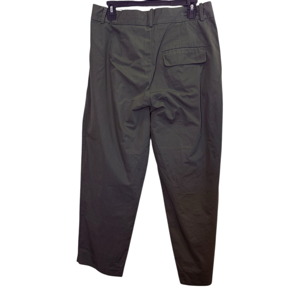 COS Women’s 100% Cotton Olive Green Pleated Chinos Sz 10 - Picture 5 of 10